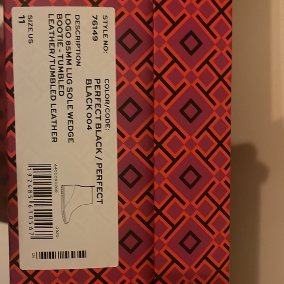 Tory Burch Black Wedge Booties size 11 - Picture 10 of 14